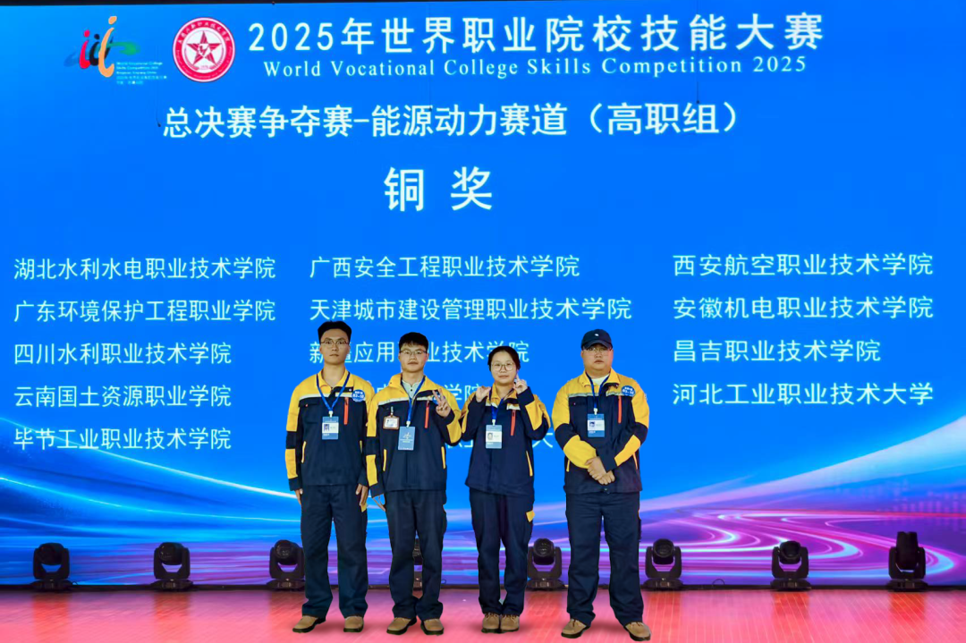 畢節(jié)工業(yè)職業(yè)技術(shù)學(xué)院機(jī)電工程系榮獲世界職業(yè)院校技能大賽能源動(dòng)力賽道銅獎(jiǎng)